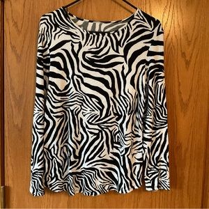 Chicos Zebra Shirt Size 1 (Medium)